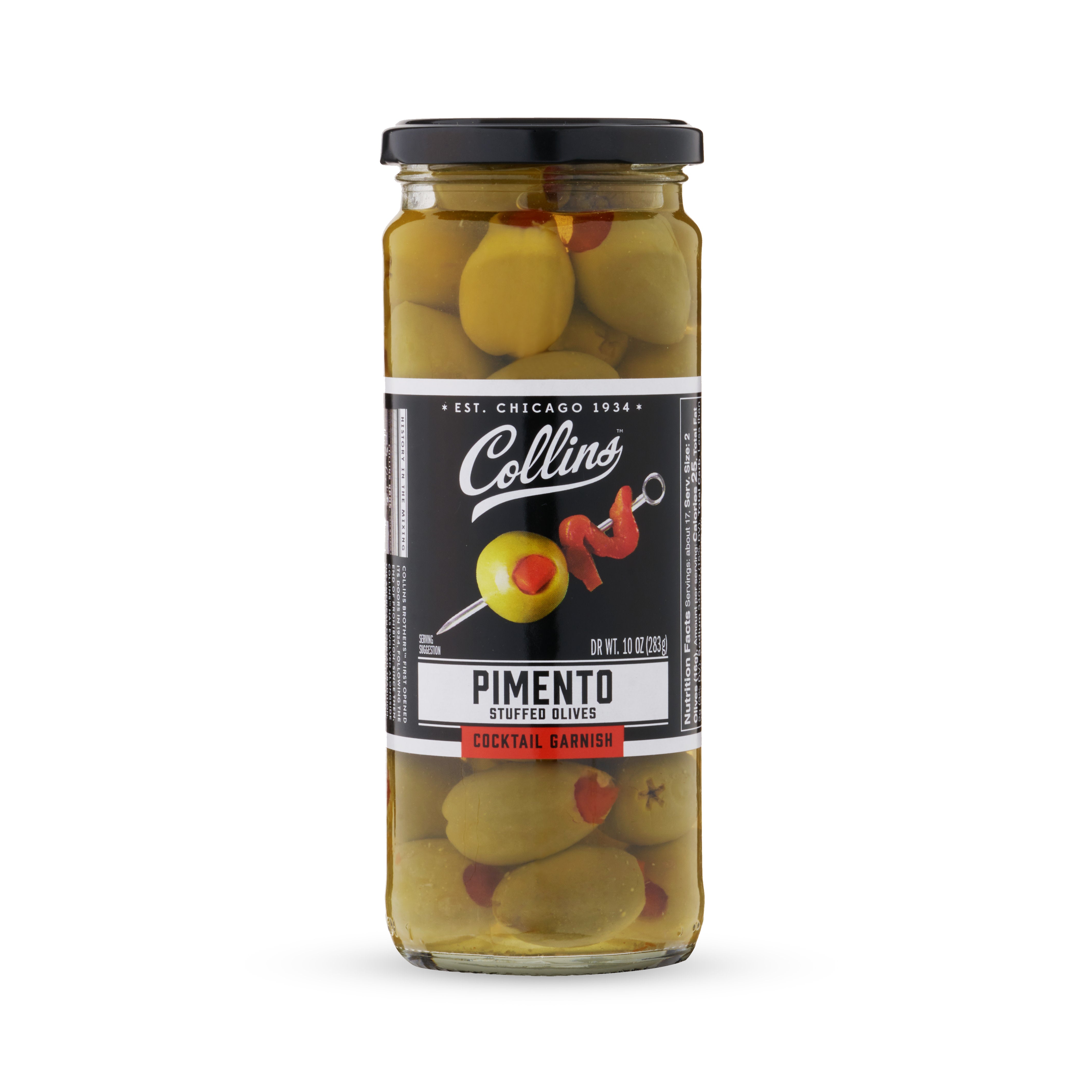 Collins Colossal Martini Pimento Olives | Premium Garnish for