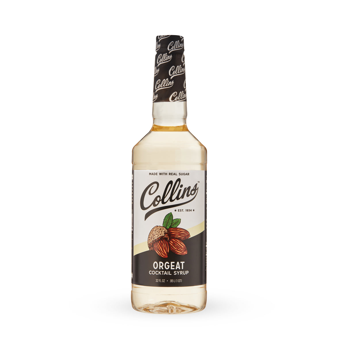 Collins Orgeat Syrup, Almond Craft Cocktail Syrup for Mai Tais