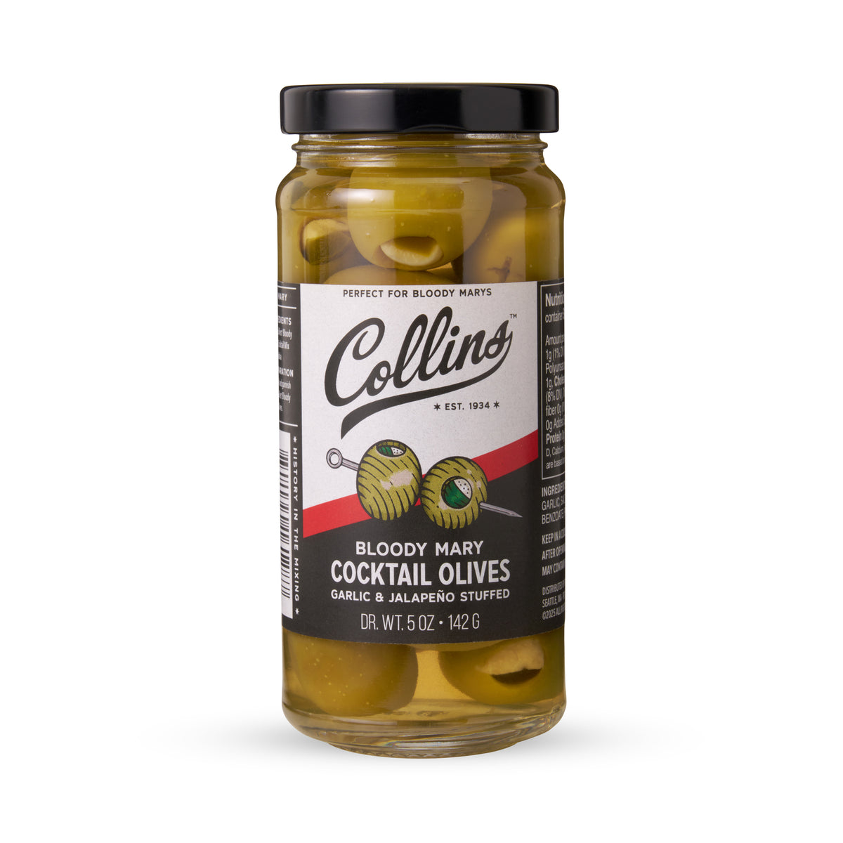コリラックマ × OLIVEdesOLIVEcollaboration item Collins Jalapeno Garlic Stuffed Cocktail Olives, Gourmet Martini