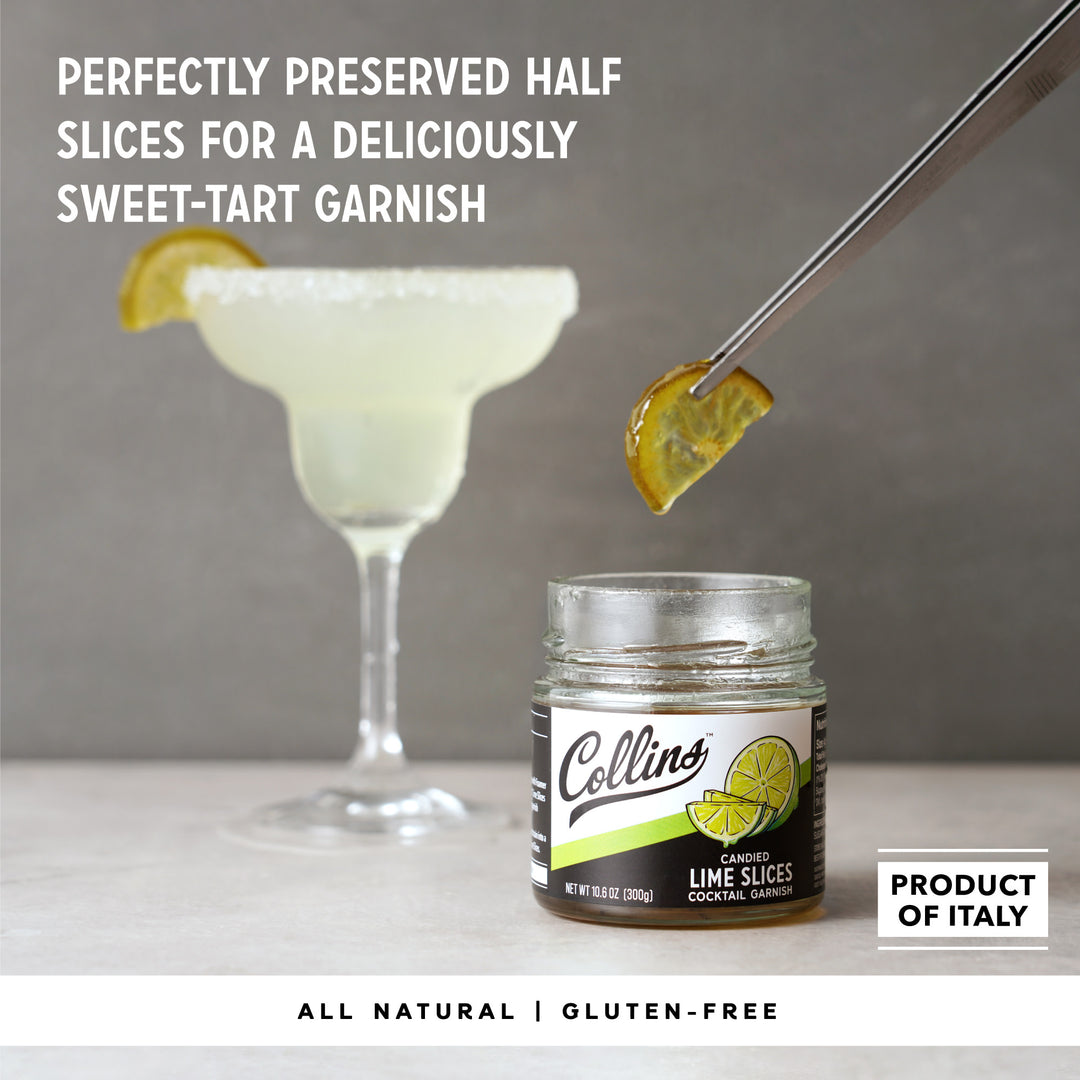 Candied Lime Slices in Syrup 10.6 oz , Set of 6