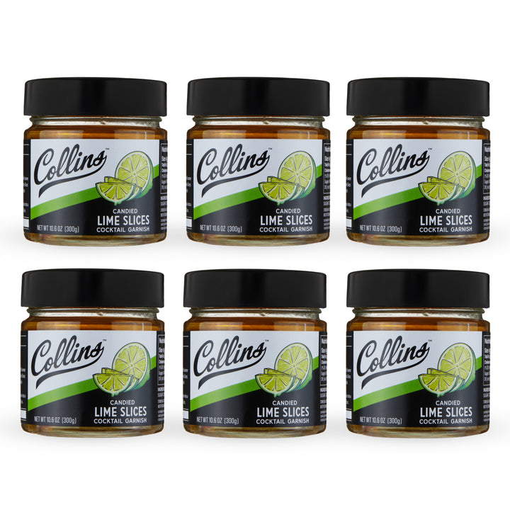 Candied Lime Slices in Syrup 10.6 oz , Set of 6