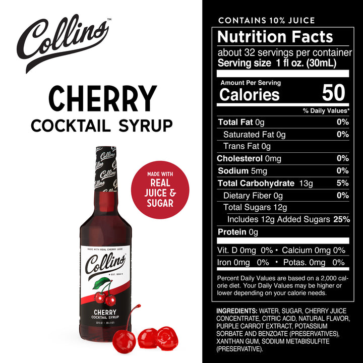 Cherry Cocktail Syrup 32 oz