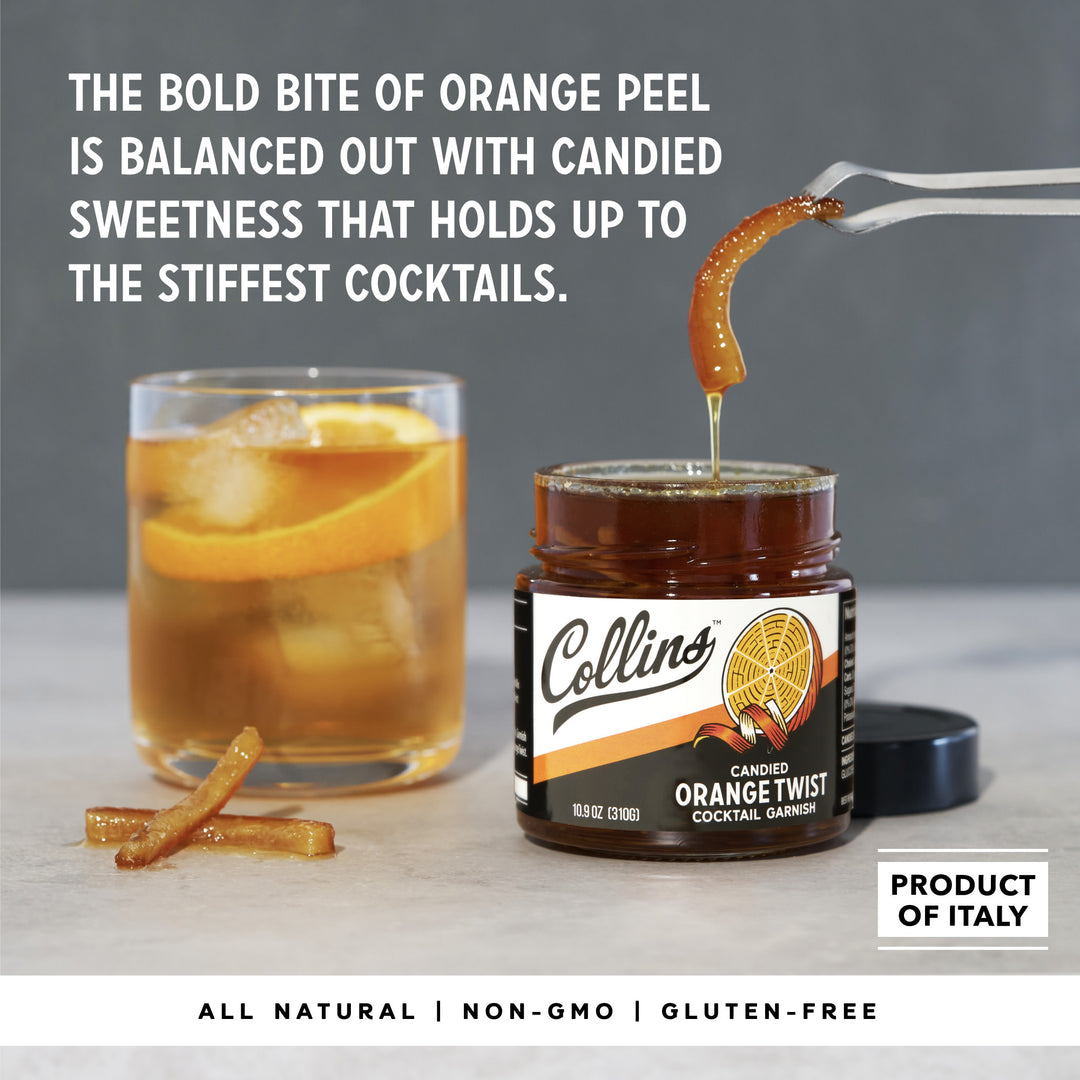 Candied Orange Twist in Syrup 10.9 oz, Set of 6