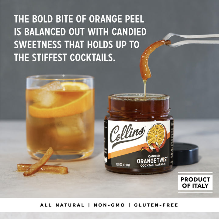 Candied Orange Twist in Syrup 10.9 oz, Set of 6