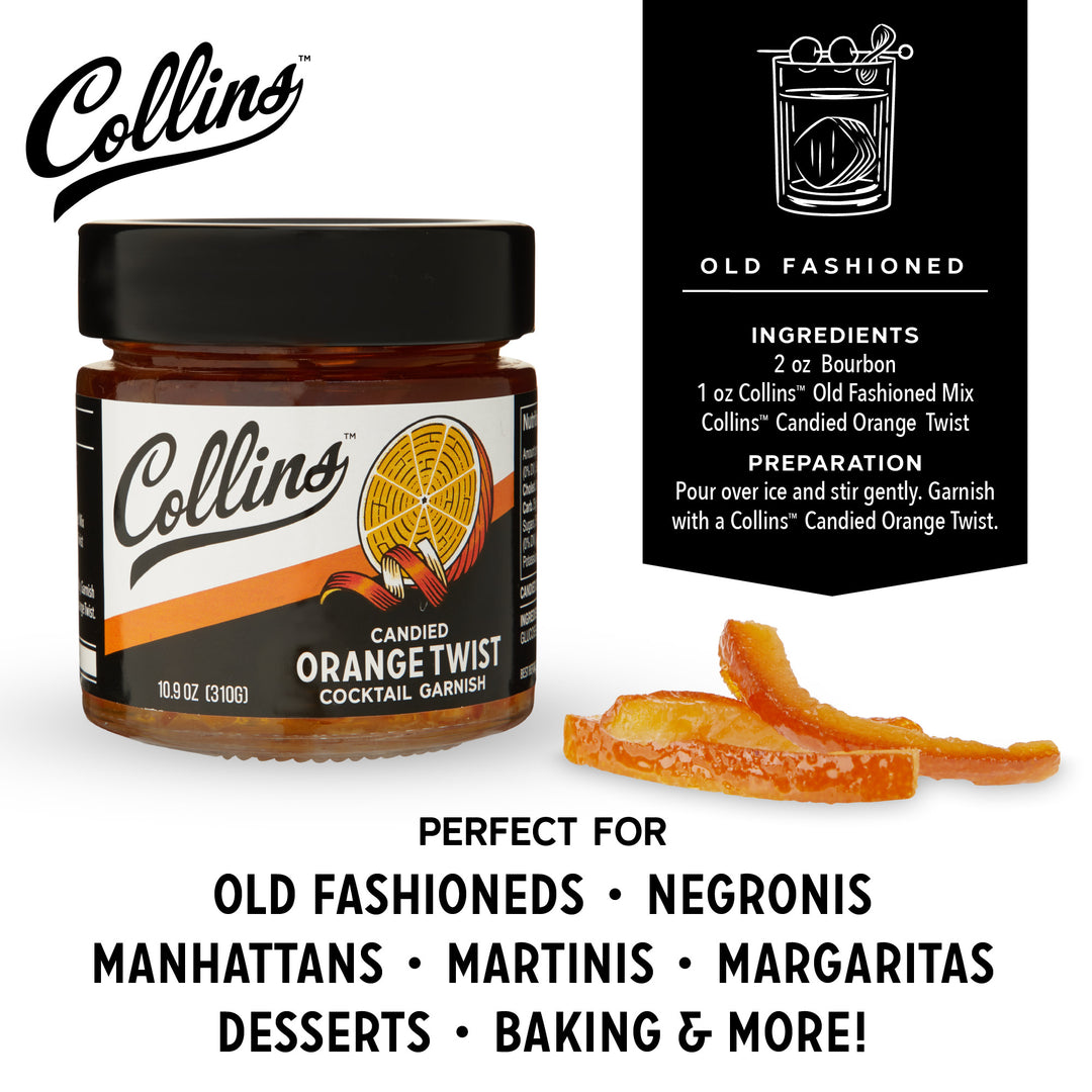 Candied Orange Twist in Syrup 10.9 oz, Set of 6