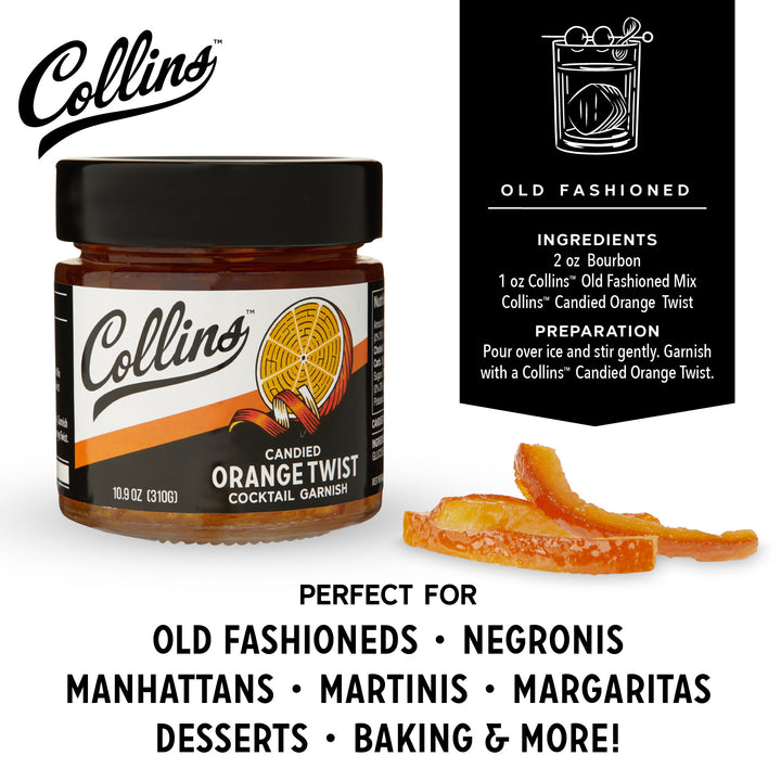 Candied Orange Twist in Syrup 10.9 oz, Set of 6