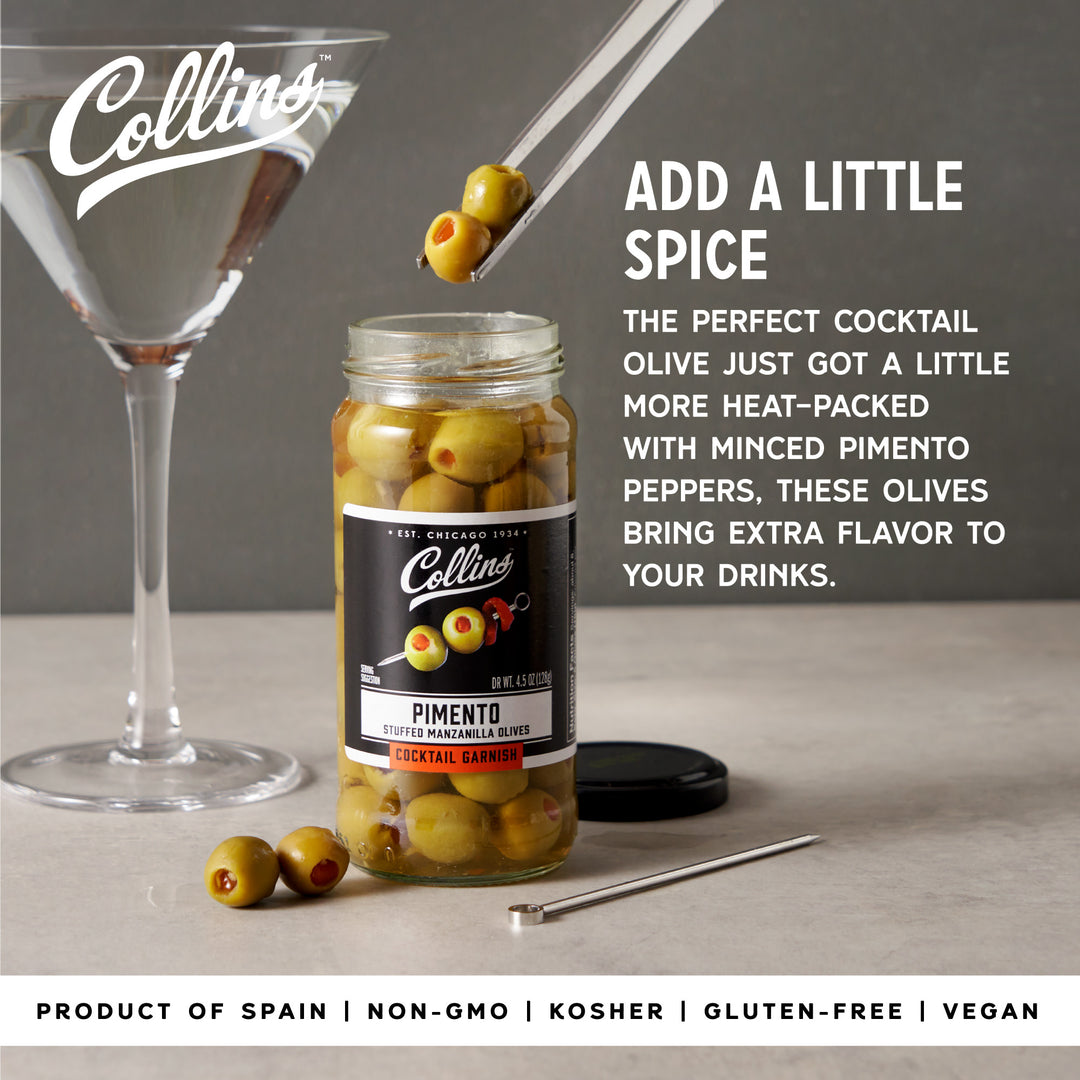 Collins Manzanilla Martini Pimento Olives, Popular Garnish for