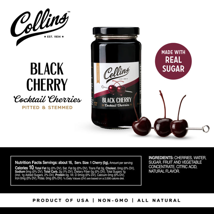 Stemmed Black Cherries 11 oz